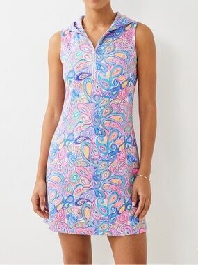 Sleeveless Paisley Hooded Top - Pink Multi